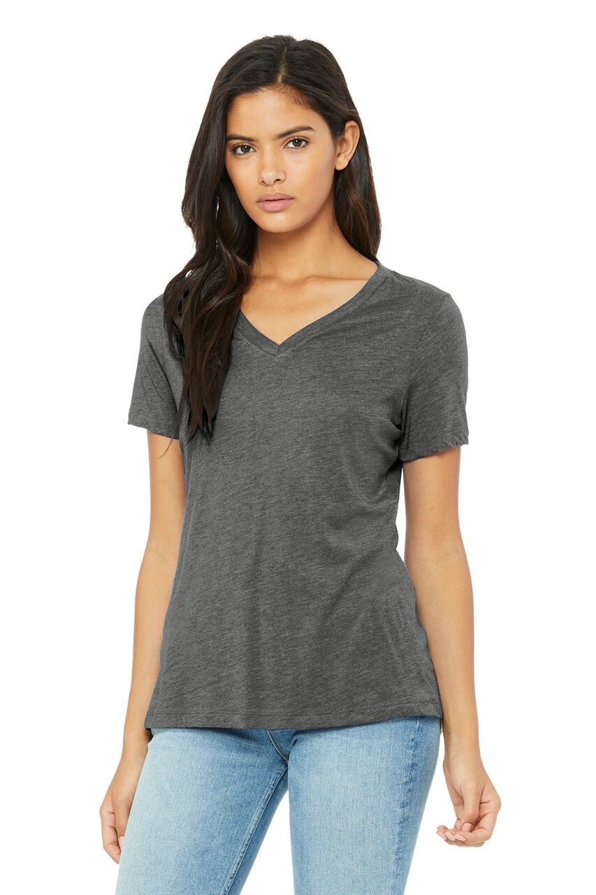 Women’s Relaxed Triblend V-Neck Short Sleeve Tee Shirt| RADYAN®